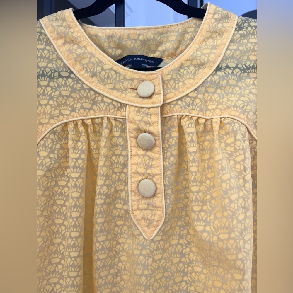 French Connection Button Cuff Sleeve Top - Picture 3 of 7